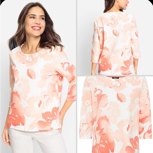 3/4 Sleeve Floral Top - Picture 1 of 3